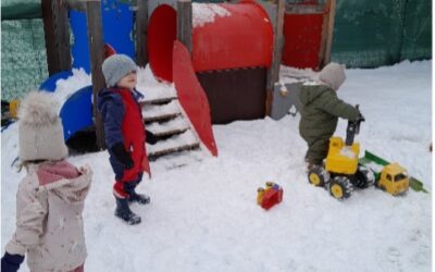 Spielen im Schnee